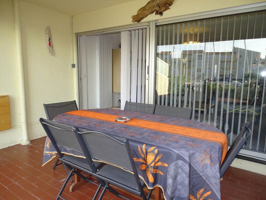 Location vacances au Cap d'Agde : Appartement Cap d’Agde référence 250 : terrasse