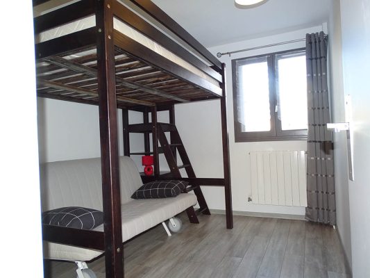 Location vacances au Cap d'Agde : Appartement Cap d’Agde référence 250 : chambre avec lit superposé