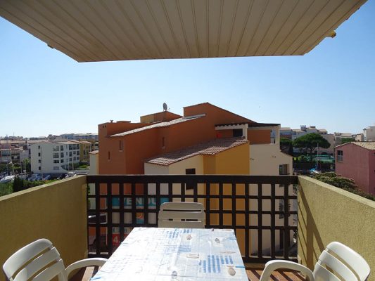 Location vacances au Cap d'Agde : Appartement Cap d’Agde référence 400 : terrasse