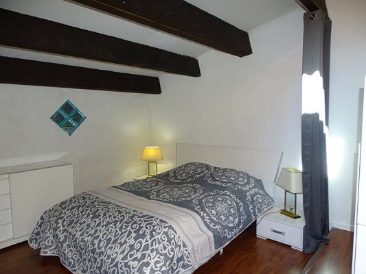 Location vacances au Cap d'Agde : Appartement Cap d’Agde référence 43 : chambre avec lit 2 personnes