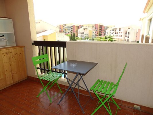 Location vacances au Cap d'Agde : Appartement Cap d’Agde référence 432 : terrasse