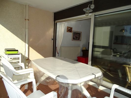 Location vacances au Cap d'Agde : Appartement Cap d’Agde référence 436 : terrasse